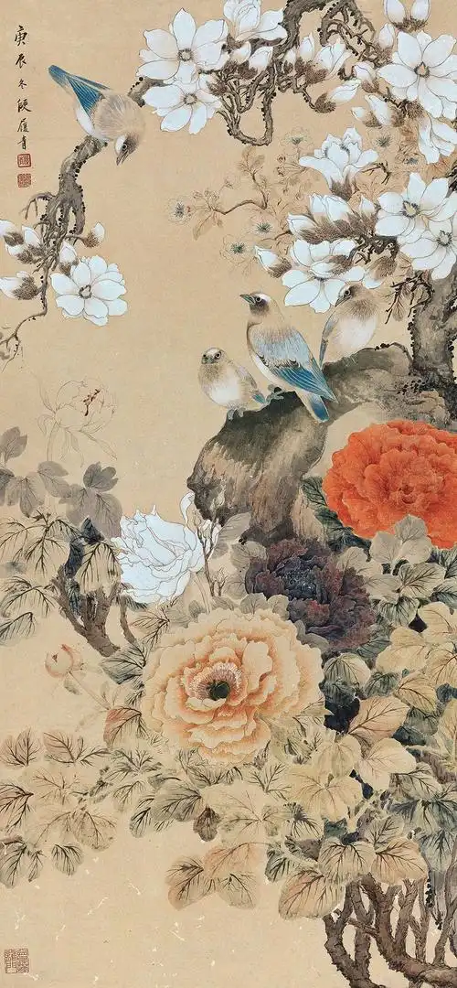 名家花鸟画《玉堂富贵图》欣赏