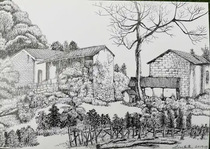 乡村记忆(刘在金素彩速写)