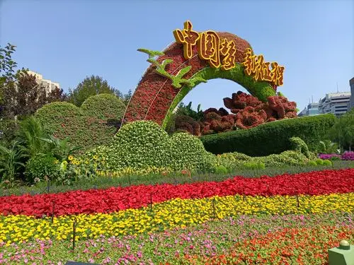 北京长安街建党百年主题花坛