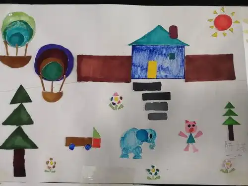 快乐益智--图形拼接画