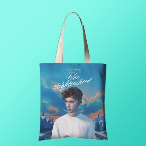 特洛耶·希文troyesivan戳爷周边帆布袋定制照片单肩手提包大容量