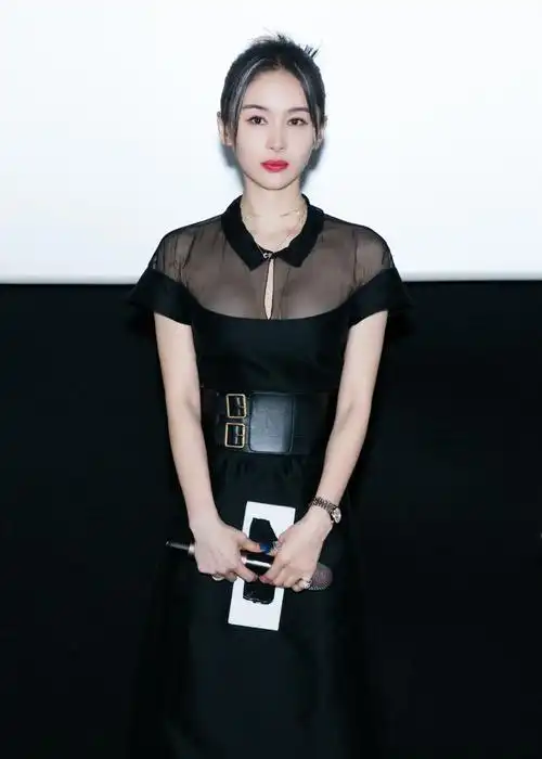 王子文性感优雅黑裙活动照图片57