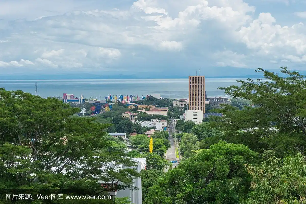 从洛马·德·蒂斯卡帕看马那瓜.尼加拉瓜首都马那瓜.