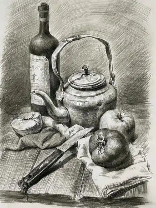 静物素描练习