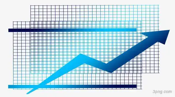 股市增长趋势png素材透明免抠图片-ppt元素