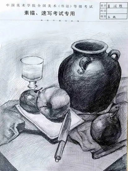 素描五级优秀作品