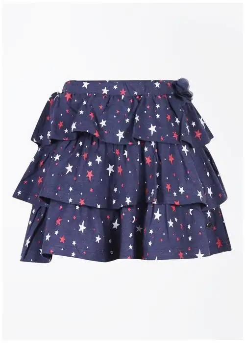 fs mini klub knit skirt with printed frill and bow (12 month)