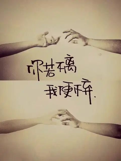 你若不离我便不弃