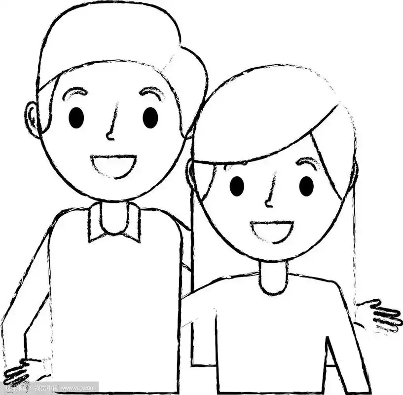 可爱的夫妇父母拥抱肖像