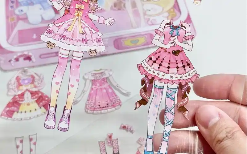 自制娃娃换装机78换装贴纸书可以这样玩