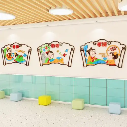 幼儿园辅导班墙面装饰教室走廊中国国风环创国学墙贴