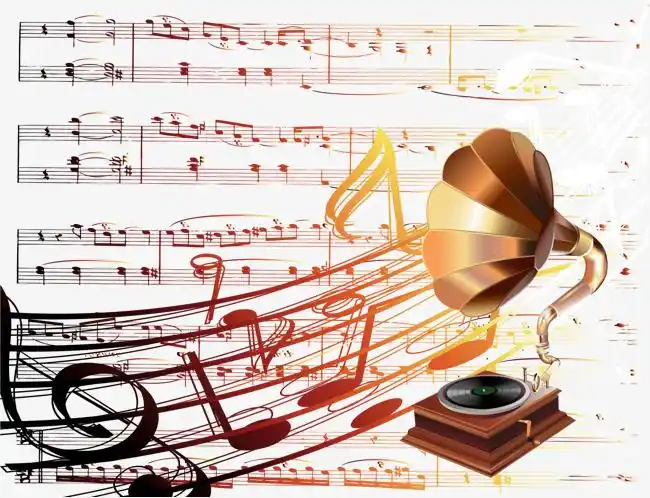 古典音乐留声机矢量