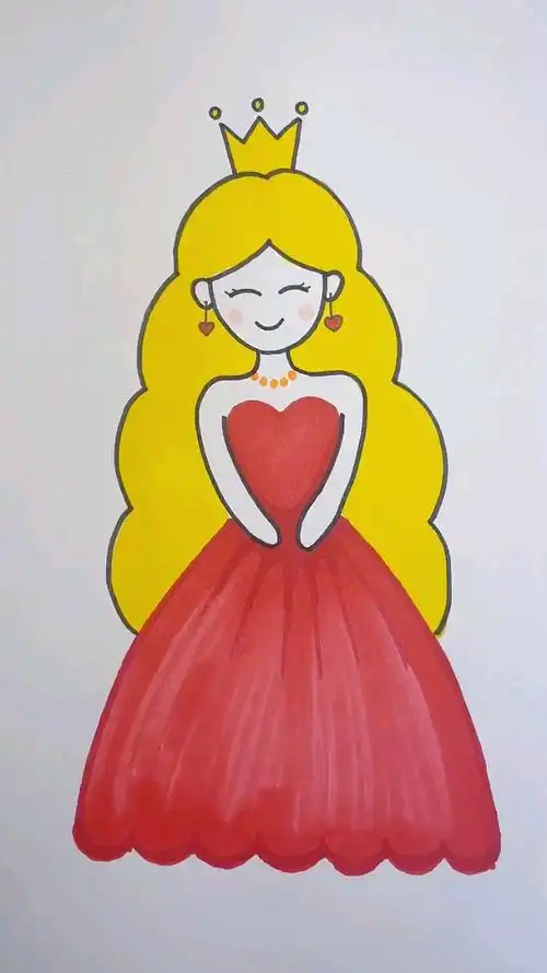 怎么画可爱的公主#简笔画#画画#一起学画画#一学就会系列#创意美术