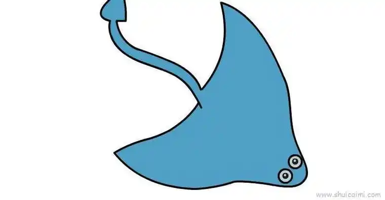魔鬼鱼儿童画怎么画魔鬼鱼简笔画顺序