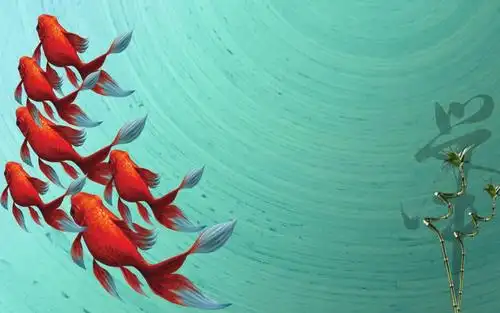 锦鲤寓意着吉祥幸福,高清图片,艺术壁纸-回车桌面