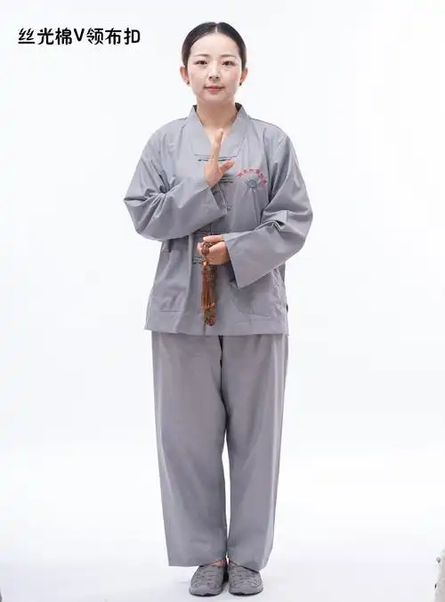 佛系禅意居士服女款套装中国风禅修服法会开光高档海清居士服僧服