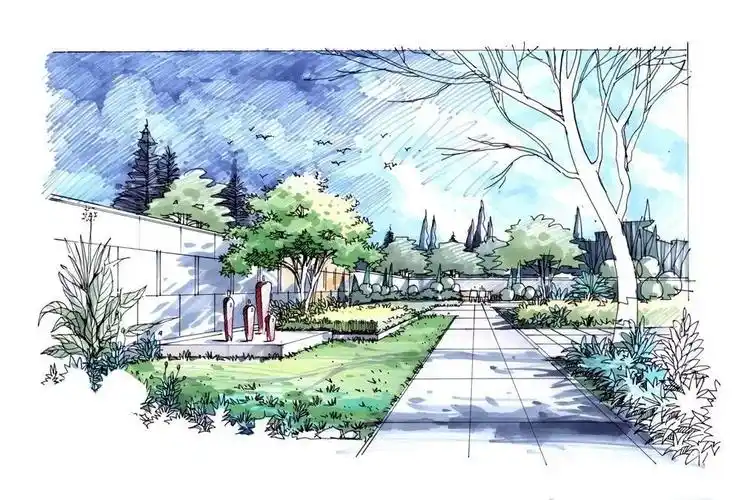 考研|100张景观手绘万能效果图(收藏)-景观设计-筑龙园林景观论坛