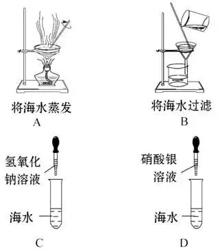 6.下列措施不能证明海水是混合物的是( )