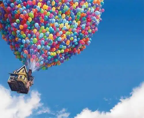 在空中飘荡的唯美气球美图
