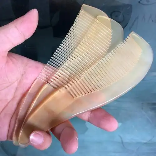 【福州三宝正宗角梳纯天然正品白牛角梳 绵羊角梳子细齿按摩梳特价】