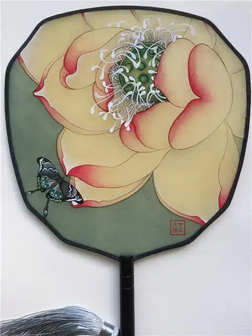 当代艺术家王文婕国画工笔《扇面系列》《水石系列》作品赏析