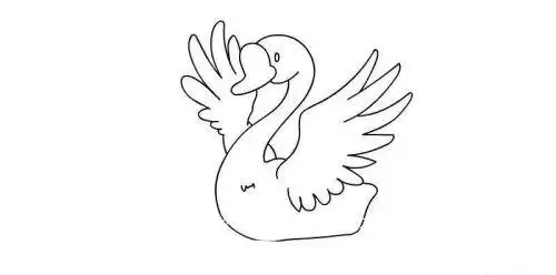 彩色好看天鹅简笔画怎么画简单又漂亮天鹅简笔画步骤图解