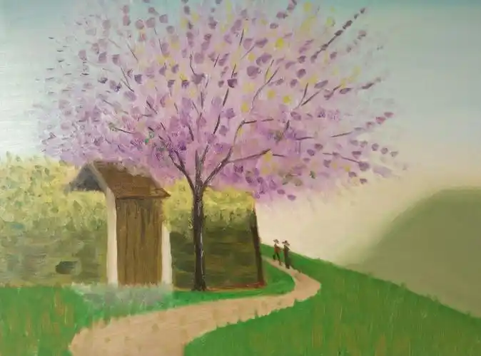 《春天》(油画) 王丽红画