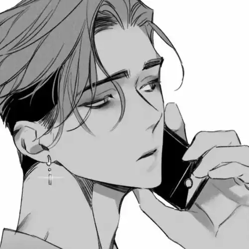 动漫男头,黑白,脸部黑白漫男