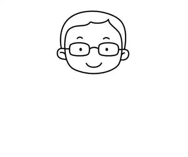 叔叔的脸部简笔画