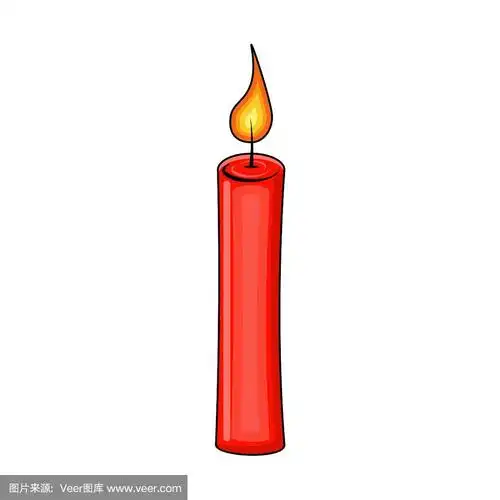 蜡烛卡通圣诞设计孤立上