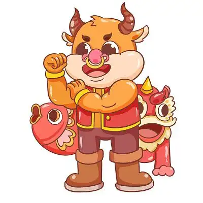 鼠插画素材png卡通可爱蛇戏曲形象国潮原创插画素材卡通可爱拟人化十