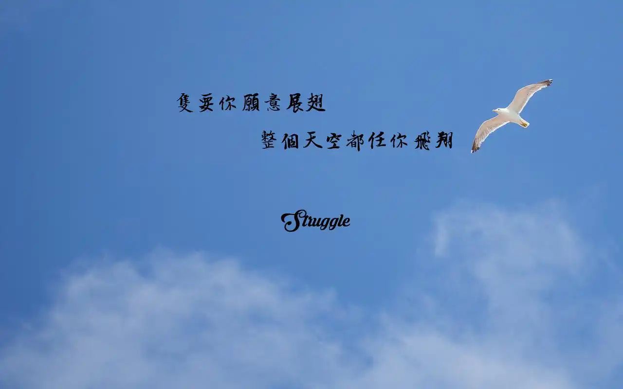 回车桌面>电脑壁纸>摄影>时光记忆>简约风格的带字励志图片>