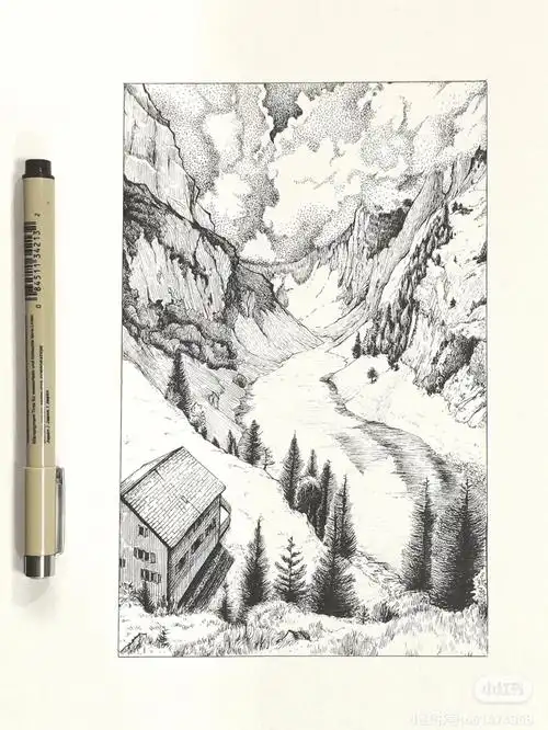 更新一张风景线描