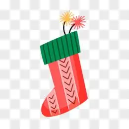 卡通手绘圣诞袜子免抠元素