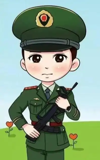 兵哥哥高清壁纸 高清壁纸八一建军节军人爱国卡通插画图片素材 psd
