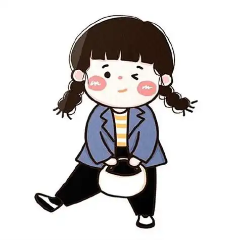 手绘头像小女孩简画小人可爱的图片