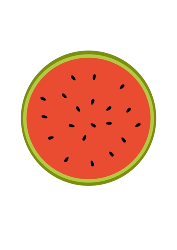 可爱西瓜水果小图标设计图片