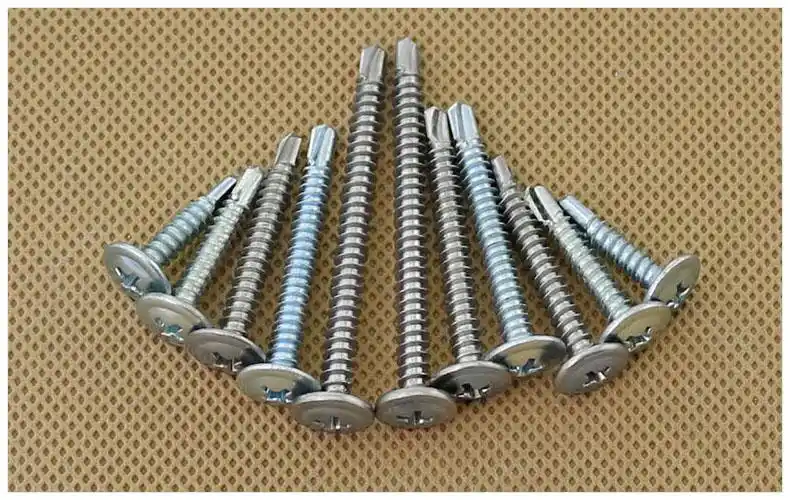 镀锌大扁头钻尾自攻螺丝/不锈钢圆头带垫钻尾自钻螺钉m4.2 m4.