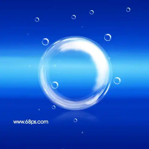 photoshop 精致的透明水泡