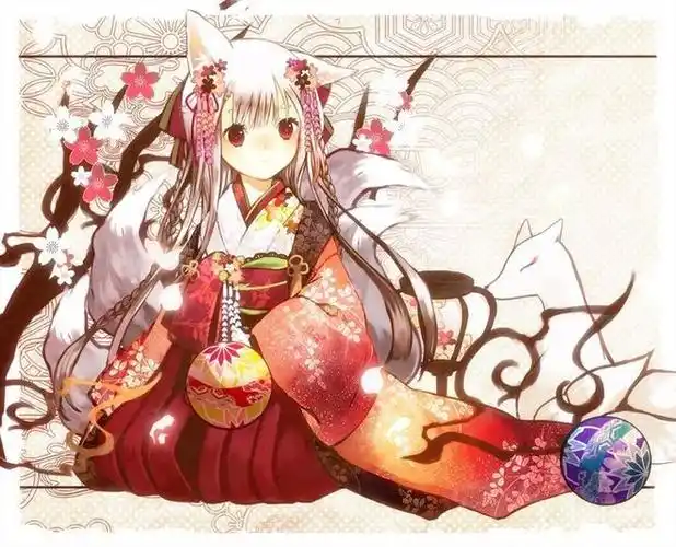 古风美女 狐狸 九尾 二次元