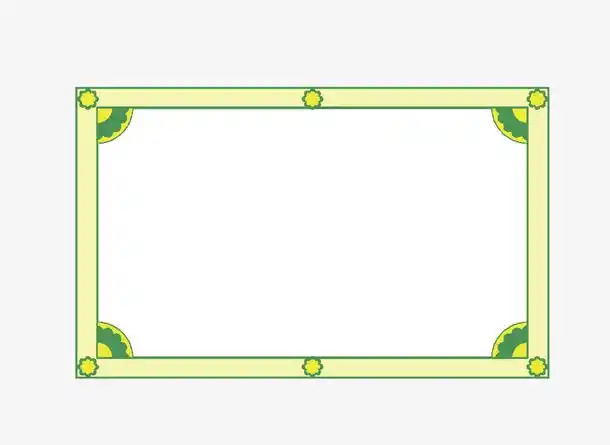 矢量卡通扁平化长方形绿色文本框素材免费下载_觅元素