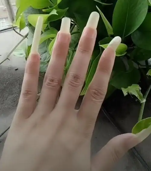 发现乡村学校都不管孩子仪容仪表的吗,初二班里有个女生指甲如图那么