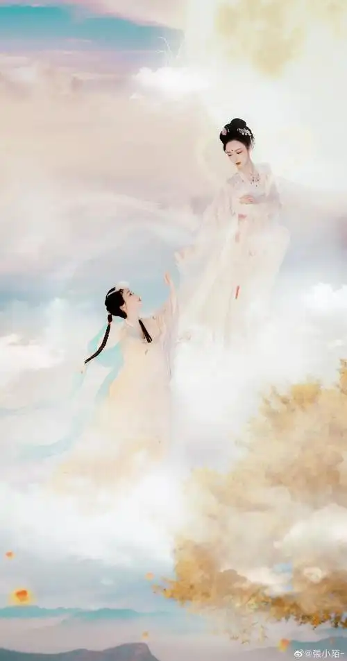 嫦娥玉兔仙女 无敌后期广寒仙境|汉服摄影