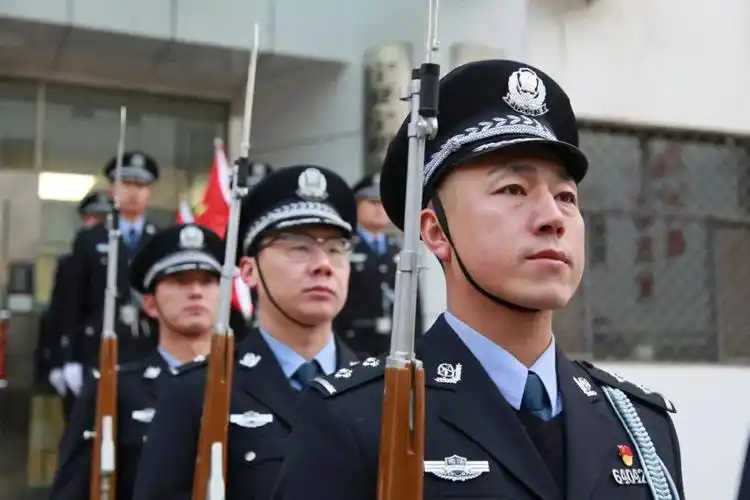 敬礼宣誓宁夏司法行政系统庆祝首个中国人民警察节