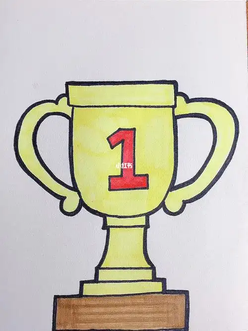 怎么画冠军奖杯