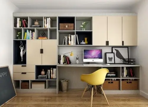 家庭书房书桌书柜组合家具图片_装信通网效果图
