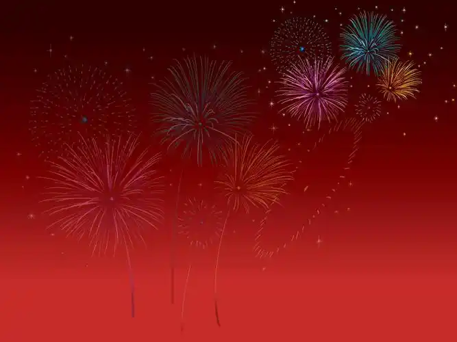 红色喜庆背景欢度新年ppt模板