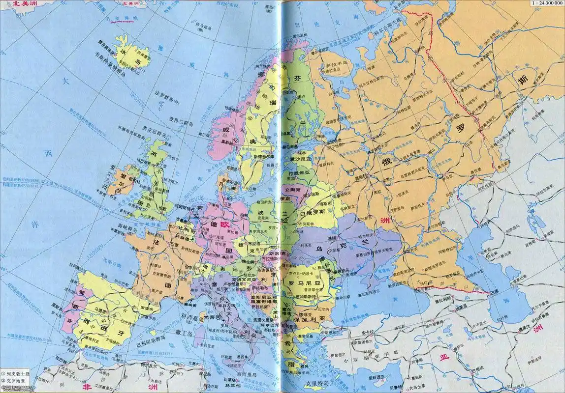 欧洲地图集_欧洲地图库_地图窝