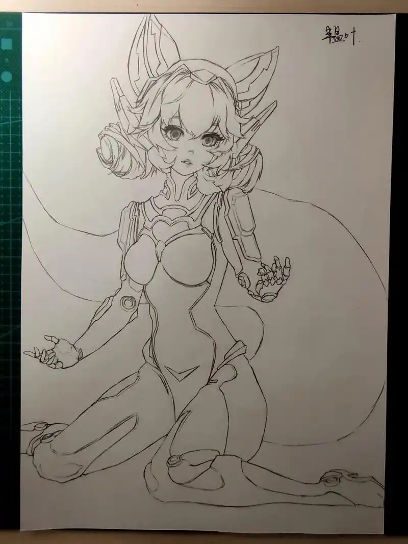 妲己_时之彼端 绘画过程 这个有个粉丝想看,我就发了,在别的平台发过