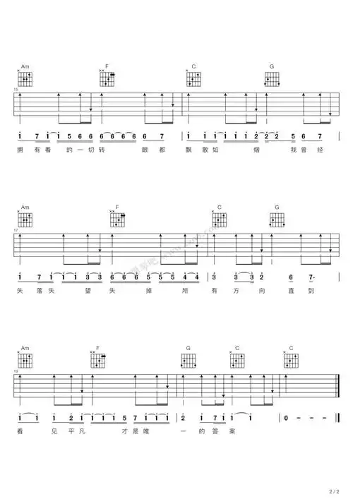 有哪些适合初学者弹唱的吉他谱一